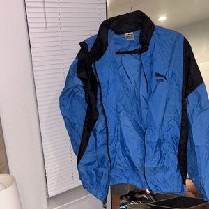 Puma Men's Windbreaker in Blue and Black